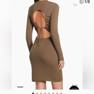 Sandro Brown Backless Dress
